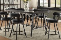Brown and Gunmetal Counter Height Dining Table - Appert