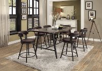 Brown and Gunmetal Counter Height Dining Table - Appert-3