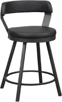 Appert Matte Black Modern Swivel Counter Height Stool