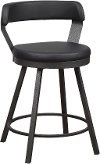 Matte Black Modern Swivel Counter Height Stool - Appert