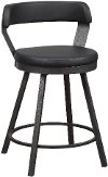 Matte Black 5 Piece Counter Height Dining Set - Appert-2