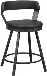 Matte Black 5 Piece Counter Height Dining Set - Appert-2