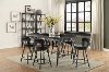 Metal and Glass 5 Piece Counter Height Dining Set - Appert
