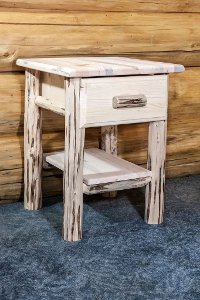 MWNDV Nightstand with Drawer & Shelf - Montana