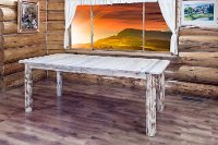MWDT4PLV 4 Post Dining Table w/ Two 18 Inch Leaves - Montana
