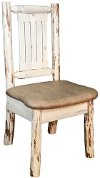 MWKSCNVBUCK Side Chair with Upholstered Seat, Buckskin Pattern -Montana
