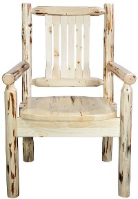 MWCASCNV Captain's Chair w/ Ergonomic Wooden Seat - Montana