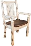 MWCASCNVSADD Captain's Chair w/ Upholstered Seat, Saddle Pattern - Montana