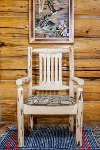 MWCASCNVWILD Captain's Chair w/ Upholstered Seat, Wildlife Pattern - Montana