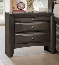 Contemporary Gray Nightstand - Emily