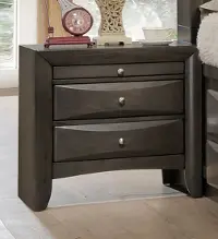 Contemporary Gray Nightstand - Emily