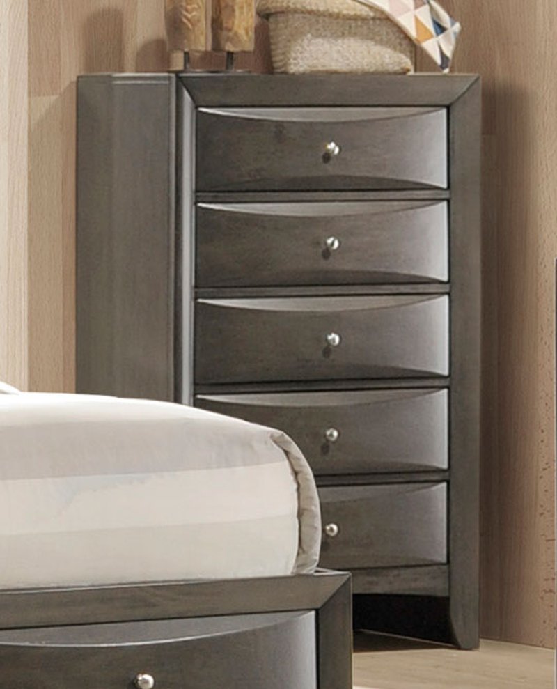 Contemporary Gray Chest of Drawers Emily RC Willey Furniture Store