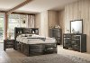 Contemporary Gray 4 Piece Queen Bedroom Set - Emily