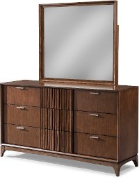 Brown Cherry Mid-Century Modern Dresser - Simply Urban