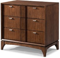 Brown Cherry Mid-Century Modern Nightstand - Simply Urban