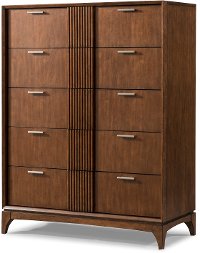 Mid-Century Modern Brown Chest of Drawers - Simply Urban