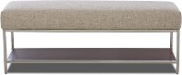 Brown Cherry Mid-Century Upholstered Bench - Simply Urban