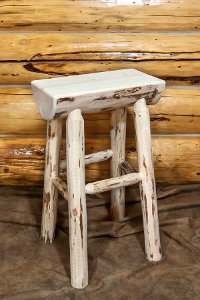 MWBNHLV Half Log Bar Stool - Montana