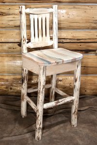 MWBSWNRV Bar Stool w/ Back - Montana