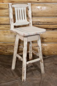 MWBSWSNRV Swivel Bar Stool w/ Back - Montana