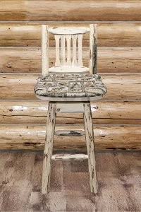 MWBSWSNRVWILD Swivel Bar Stool w/ Back - Montana
