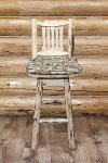 MWBSWSNRVWILD Swivel Barstool w/ Back Upholstered Seat, Wildlife Pattern- Montana