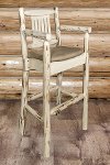 MWBSWCASVBUCK Captain's Barstool w/ Upholstered Seat, Buckskin Pattern - Montana