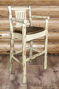 MWBSWCASVSADD Captain's Bar Stool w/ Back - Montana