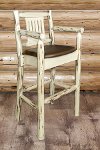 MWBSWCASVSADD Captain's Barstool w/ Upholstered Seat, Buckskin Pattern - Montana