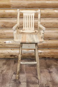 MWBSWSCASV Swivel Captain's Bar Stool w/Back - Montana
