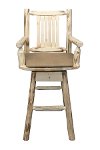 MWBSWSCASVBUCK Swivel Captain's Bar Stool w/ Back - Montana-2