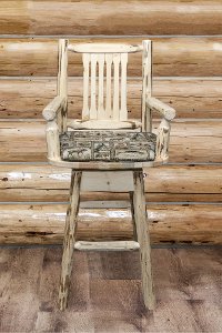 MWBSWSCASVWILD Swivel Captain's Bar Stool w/ Back - Montana