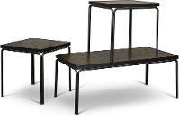 Rustic Brown Elm 3 Piece Coffee Table Set - Clarence