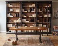 4 Piece Two Tone Brown Bookcase Wall - Toulouse-2