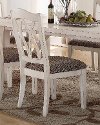 Brushed White Lattice Back Dining Chair - Scottsdale
