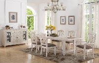 Brushed White 5 Piece Dining Set - Scottsdale
