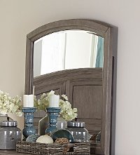Traditional Gray Oak Mirror - Lavonia