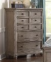 Clearance Traditional Gray Oak Chest of Drawers - Lavonia