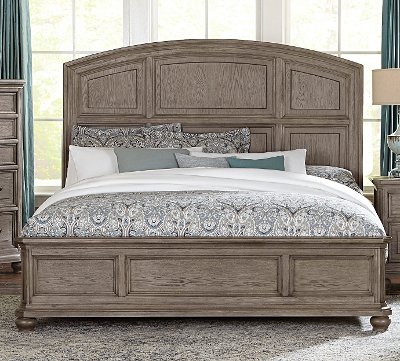 Traditional Gray Oak Queen Bed - Lavonia