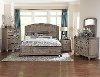 Traditional Gray Oak 6 Piece Queen Bedroom Set - Lavonia