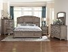 Clearance Traditional Gray Oak 4 Piece King Bedroom Set - Lavonia