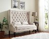 Clearance Beige Upholstered Banquette - Kaylee