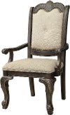 Clearance Washed Gray and Beige Upholstered Arm Chair - Kiera Collection