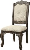 Clearance Washed Gray and Beige Upholstered Dining Chair - Kiera Collection