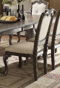 Washed Gray and Beige Upholstered Dining Chair - Kiera Collection-2