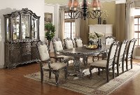 Washed Gray Old World 5 Piece Dining Set - Kiera Collection