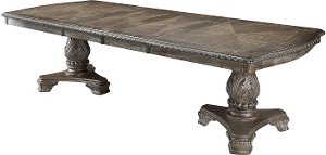 Search Results For Dining Room Rc Willey Furniture Washed Gray Ornate Double Pedestal Dining Table Kiera Collection