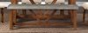 Faux Cement and Natural Dining Bench - Bohemian