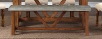 Faux Cement and Natural Dining Bench - Bohemian