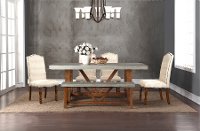 Faux Cement and Natural 5 Piece Dining Set - Bohemian
